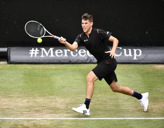 Dominic Thiem (AUT) Aktion 11.06.2016 Halbfinale Tennis Mercedes-Cup Stuttgart Weißenhof 04.06..-12.06.2016 MercedesCup Stuttgart Weißenhof 2016