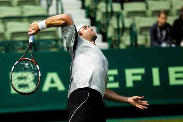 GER., Gerry Weber Open, Denis Istomin vs Benjamin Becker 11.06.2016, Gerry Weber Stadion, Halle in Westfalen, GER, Gerry Weber Open, Court 1. Turniertag 1, im Bild Benjamin Becker (GER) Foto @ nordphoto Rauch Local Caption nordphotoxrauch