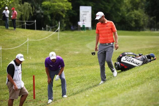 GOLF - PGA Golf Herren Lyoness Open 2016 ATZENBRUGG,AUSTRIA,11.JUN.16 - GOLF - PGA European Tour, Lyoness Open, Diamond Country Club. Image shows Lukas Nemecz and Bernd Wiesberger (AUT). GEPAxpictures xDanielxGoetzhaber