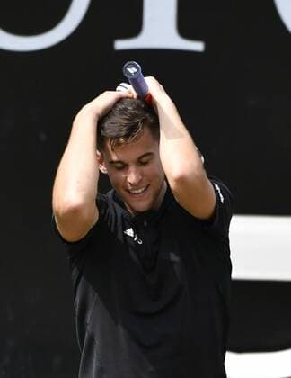 Dominic Thiem (AUT) jubelt über Matchgewinn und Einzug ins Finale kann Erfolg gar nicht fassen 11.06.2016 Halbfinale Tennis Mercedes-Cup Stuttgart Weißenhof 04.06..-12.06.2016 MercedesCup Stuttgart Weißenhof 2016