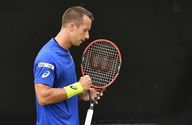 Philipp Kohlschreiber (GER) jubelt über gewonnenen Punkt 11.06.2016 Halbfinale Tennis Mercedes-Cup Stuttgart Weißenhof 04.06..-12.06.2016 MercedesCup Stuttgart Weißenhof 2016