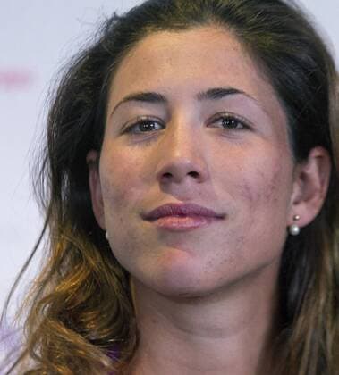 Spanish tennis player Garbine Muguruza, winner of 2016 French Open Roland Garros, during a press conference PK Pressekonferenz held at Santa Ponsa Tennis Club in Majorca, Balearic Islands, Spain, 11 June 2016. Mallorca Open WTA Tennis Damen runs from 13 until 19 June 2016. GARBINE MUGURUZA PRESS CONFERENCE !ACHTUNG: NUR REDAKTIONELLE NUTZUNG!  GRA165 20160611-636012592112663310