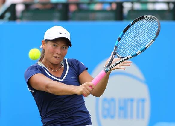 TENNIS - WTA Tennis Damen Tour, AEGON Open NOTTINGHAM,ENGLAND,11.JUN.16 - TENNIS - WTA Tour, AEGON Open. Image shows Tara Moore (GBR). GEPAxpictures xAlanxGrieves