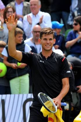 Jubel und Freude bei Dominic THIEM (AUT) ueber seinen Sieg und dass erreichen des Finales. Deutschland, Stuttgart: Tennis, MercedesCup 2016: Halbfinale am 11.06.2016, TC Weissenhof.
