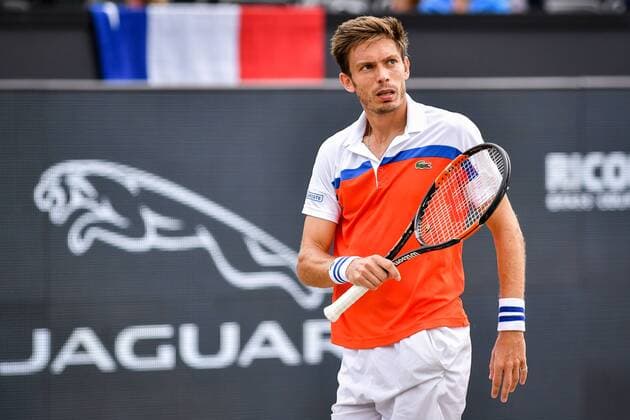 French Nicolas Mahut pictured during a tennis game between US Sam Querrey and French Nicolas Mahut in the semi-finals of the men s singles at the Ricoh Open WTA Tennis Damen tennis tournament in Rosmalen, the Netherlands, Saturday 11 June 2016. LUCxCLAESSEN  x04869674x