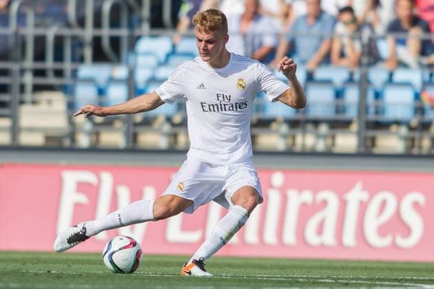 Real Madrid s Philipp Lienhart during the semifinal of the playoff to second division of Spain, Liga Adelante, between Real Madrid Castilla and Lleida Esportiu. Jun 10,2016.  (20160611052)