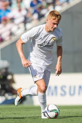 Real Madrid s Philipp Lienhart during the semifinal of the playoff to second division of Spain, Liga Adelante, between Real Madrid Castilla and Lleida Esportiu. Jun 10,2016.  (20160611024)