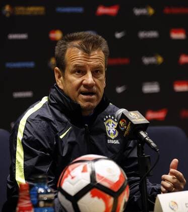 Brazilian soccer team coach Carlos Dunga during a presser at Gillete Stadium in Foxborough, United States. Peru and Brazil will face in match tomorrow for Copa America 2016. BRAZILIAN SOCCER TEAM PRESSER !ACHTUNG: NUR REDAKTIONELLE NUTZUNG!  cmm 20160612-636012881729388830