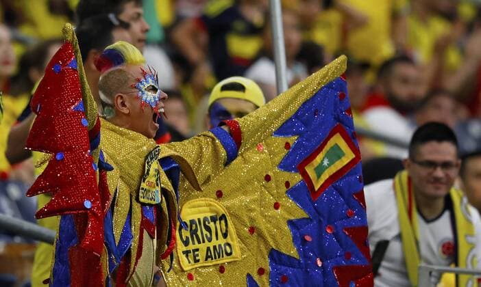 A supporter of Colombia seen before the match against Costa Rica at NRG stadium in Houston, Texas, United States, 11 June 2016. Colombia vs. Costa Rica !ACHTUNG: NUR REDAKTIONELLE NUTZUNG!  TX01 20160612-636012967534092365