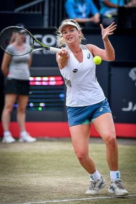 American Coco Vandeweghe pictured in action during a tennis game between French Kristina Mladenovich and American Coco Vandeweghe in the finals of the women s singles at the Ricoh Open WTA Tennis Damen tennis tournament in Rosmalen, the Netherlands, Sunday 12 June 2016. LUCxCLAESSEN  x04869754x