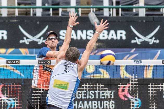 2 Robert Meeuwsen (NED) - 2 Konstantin Semenov (RUS) FiVB Worldtour Major Hamburg