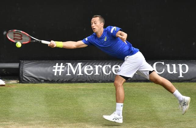 Philipp Kohlschreiber (GER) Aktion 12.06.2016 Finale Tennis Mercedes-Cup Stuttgart Weißenhof 04.06..-12.06.2016 MercedesCup Stuttgart Weißenhof 2016