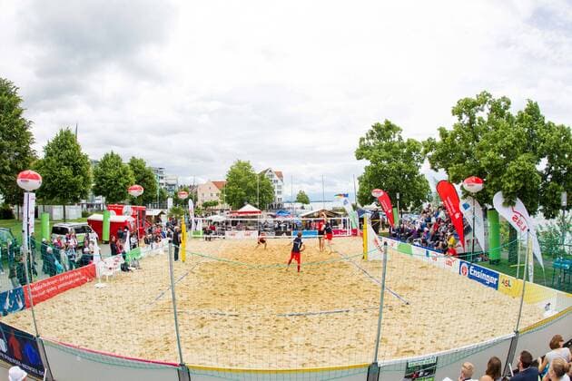 Center Court am Gondelhafen; LBS Cup Beachvolleyball Friedrichshafen, Promenade, Friedrichshafen Germany, 20160612; Friedrichshafen Copyright: Wuechnerx xEibner-Pressefoto EP_nwr