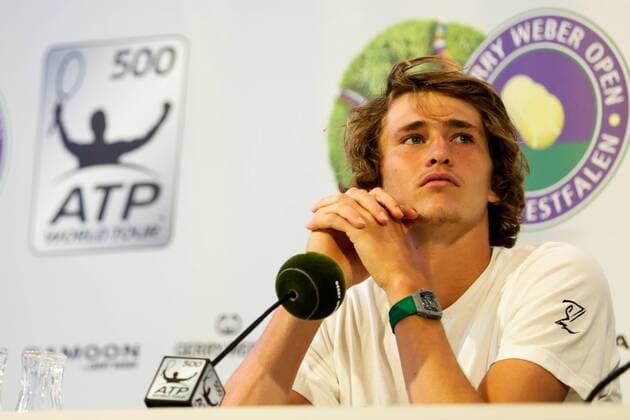 GER, ATP Tennis Herren Gerry Weber Open, Pressekonferenz Alexander Zverev 12.06.2016, ATP, Gerry Weber Stadion, Halle in Westfalen, GER, Gerry Weber Open, Turniertag 2, PK im Bild Alexander Zverev während der Pressekonferenz Foto @ nordphoto Rauch Local Caption nordphotox xRauch