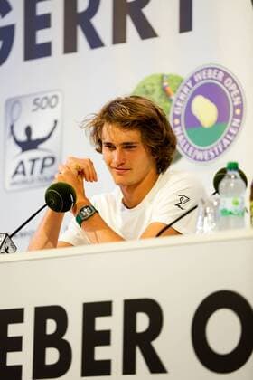 GER, ATP Tennis Herren Gerry Weber Open, Pressekonferenz Alexander Zverev 12.06.2016, ATP, Gerry Weber Stadion, Halle in Westfalen, GER, Gerry Weber Open, Turniertag 2, PK im Bild Alexander Zverev während der Pressekonferenz Foto @ nordphoto Rauch Local Caption nordphotox xRauch