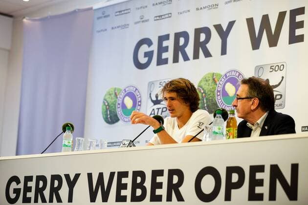 GER, ATP Tennis Herren Gerry Weber Open, Pressekonferenz Alexander Zverev 12.06.2016, ATP, Gerry Weber Stadion, Halle in Westfalen, GER, Gerry Weber Open, Turniertag 2, PK im Bild Alexander Zverev während der Pressekonferenz Foto @ nordphoto Rauch Local Caption nordphotox xRauch