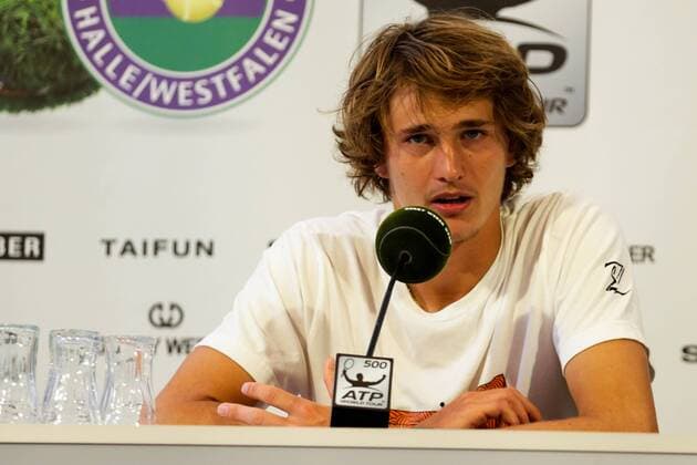 GER, ATP Tennis Herren Gerry Weber Open, Pressekonferenz Alexander Zverev 12.06.2016, ATP, Gerry Weber Stadion, Halle in Westfalen, GER, Gerry Weber Open, Turniertag 2, PK im Bild Alexander Zverev während der Pressekonferenz Foto @ nordphoto Rauch Local Caption nordphotox xRauch