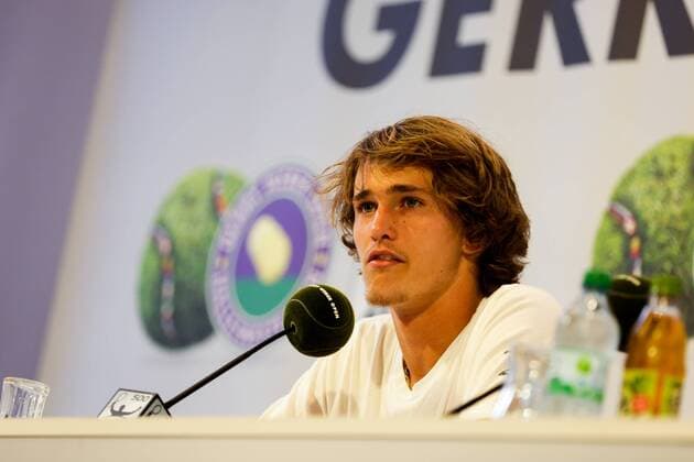 GER, ATP Tennis Herren Gerry Weber Open, Pressekonferenz Alexander Zverev 12.06.2016, ATP, Gerry Weber Stadion, Halle in Westfalen, GER, Gerry Weber Open, Turniertag 2, PK im Bild Alexander Zverev während der Pressekonferenz Foto @ nordphoto Rauch Local Caption nordphotox xRauch