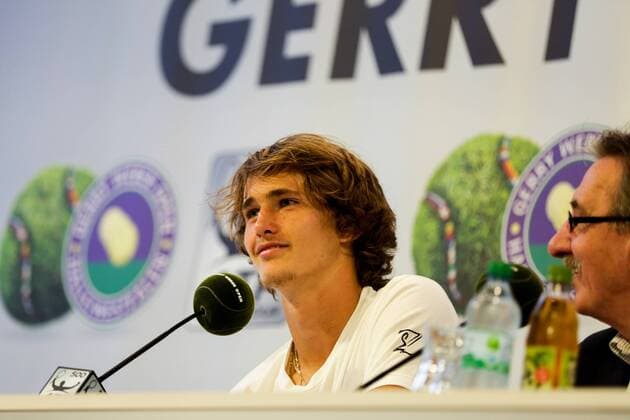 GER, ATP Tennis Herren Gerry Weber Open, Pressekonferenz Alexander Zverev 12.06.2016, ATP, Gerry Weber Stadion, Halle in Westfalen, GER, Gerry Weber Open, Turniertag 2, PK im Bild Alexander Zverev während der Pressekonferenz Foto @ nordphoto Rauch Local Caption nordphotox xRauch