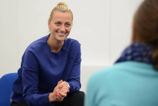 June 12, 2016 - Birmingham, Warwickshire, England - Petra Kvitova talks with the media at the Aegon Classic Birmingham tennis tournament. Tennis 2016 - Aegon Classic Birmingham - ZUMAl132