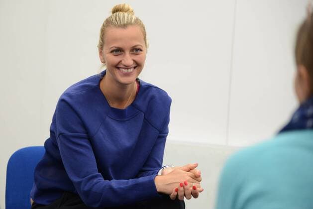June 12, 2016 - Birmingham, Warwickshire, England - Petra Kvitova talks with the media at the Aegon Classic Birmingham tennis tournament. Tennis 2016 - Aegon Classic Birmingham - ZUMAl132