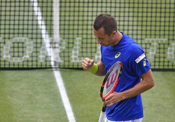 Philipp Kohlschreiber (GER) Aktion jubelt über gewonnenen Punkt 12.06.2016 Finale Tennis Mercedes-Cup Stuttgart Weißenhof 04.06..-12.06.2016 MercedesCup Stuttgart Weißenhof 2016