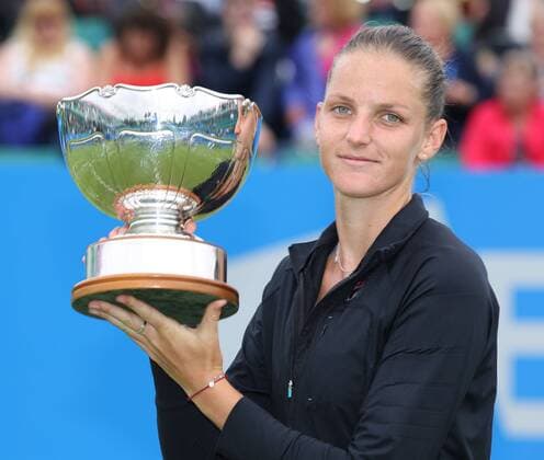 TENNIS - WTA Tennis Damen Aegon Open 2016 NOTTINGHAM,ENGLAND,12.JUN.16 - TENNIS - WTA Tour, Aegon Open. Image shows Karolina Pliskova (CZE). Keywords: trophy. GEPAxpictures xAlanxGrieves