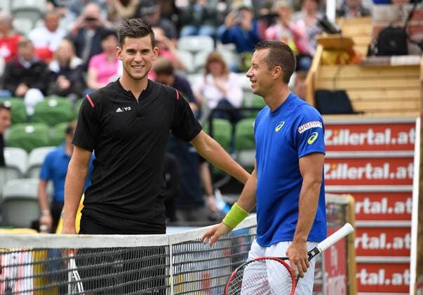 Mercedes Cup Stuttgart 2016 Dominic Thiem ,Österreich und Phlipp Kohlschreiber ,Deutschland
