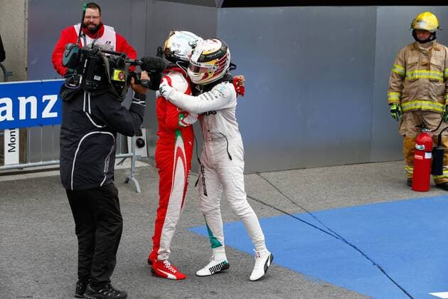 Formel 1, GP Kanada Motorsports: FIA Formula One World Championship WM Weltmeisterschaft 2016, Grand Prix of Canada, 5 Sebastian Vettel (GER, Scuderia Ferrari), 44 Lewis Hamilton (GBR, Mercedes AMG Petronas F1 Team), xWWx