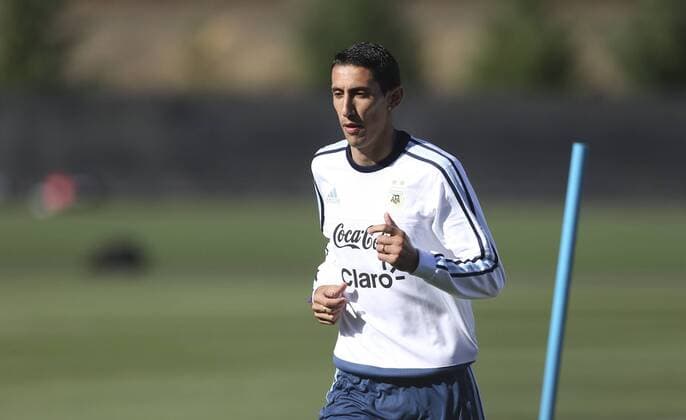 Argentina player Angel Di Maria runs during a training session of the team at the Starfire Sports in Seattle, Washington, United States, 13 June 2016. Argentina will face Bolivia tomorrow during their Copa America Group D match. EFE David Fernandez ARGENTINA S TRAINING SESSION !ACHTUNG: NUR REDAKTIONELLE NUTZUNG!  SEA024 20160614-636014733957686289