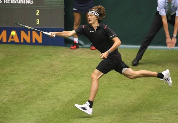 Foto : Alexander ZVEREV ( GER ) Tennis-Turnier Gerry Weber Open im westfälischen Halle am Di. 14.06.2016