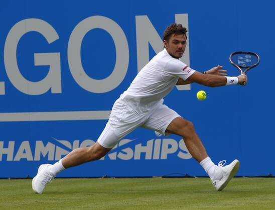 14.06.2016. Queens Club, London, England. Aegon Queens Tennis Championships Day Two. Stan Wawrinka (SUI) heads towards a straight sets defeat in his 1st round match against Fernando Verdasco (ESP). xAlanxMartinx  ActionPlus11749045