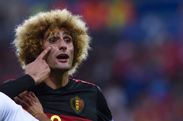 Marouane Fellaini (Belgium) ; June 13, 2016 - Football : UEFA EURO EM Europameisterschaft Fussball France 2016, Group E, Belgium 0-2 Italy at Stade de Lyon, Lyon, France. Noxthirdxpartyxsales  (ptmb_euro16_BELITA_211)