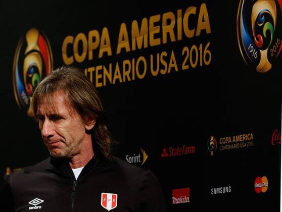 Copa America, Nationaltrainer Ricardo Gareca - PK Nationalteam Peru Peru coach Ricardo Gareca delivers a press breifing at Metlife stadium where the team will face Colombia tomorrow for their Copa America Centenario 2016 match in New Jersey, United States, 16 June 2016. PERU PRESS BRIEFING IN NEW JERSEY !ACHTUNG: NUR REDAKTIONELLE NUTZUNG!  NJY001 20160617-636017195045353081