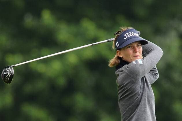 June 16, 2016 - Belmont, Michigan, Untied States - Marion Ricordeau of France follows her shot at the fifth tee during the first round of the Meijer LPGA Golf Damen Classic golf tournament at Blythefield Country Club in Belmont, MI, USA Thursday, June 16, 2016. Meijer LPGA Classic  - ZUMAn230