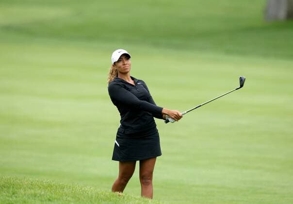 June 16, 2016 - Belmont, Michigan, USA - Cheyenne Woods of phoenix, AZ follows her fairway shot on the eighth hole during the first round of the Meijer LPGA Golf Damen Classic golf tournament at Blythefield Country Club in Belmont, MI, USA Thursday, June 16, 2016. Meijer LPGA Classic  - ZUMAn230