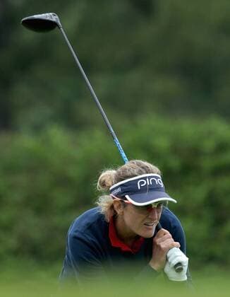 June 16, 2016 - Belmont, Michigan, Untied States - Gulia Sergas of Italy, follows her tee shot on the 10th hole during the first round of the Meijer LPGA Golf Damen Classic golf tournament at Blythefield Country Club in Belmont, MI, USA Thursday, June 16, 2016. Meijer LPGA Classic  - ZUMAn230