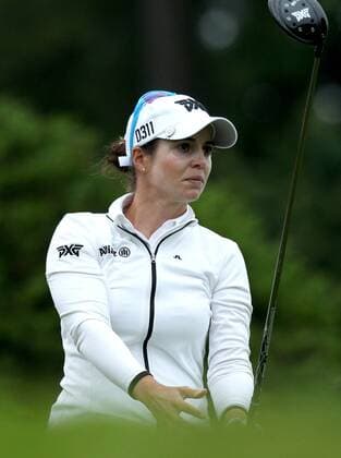June 16, 2016 - Belmont, Michigan, Untied States - Beatriz Recari of Pamplona, Spain follows her tee shot on the 10th hole during the first round of the Meijer LPGA Golf Damen Classic golf tournament at Blythefield Country Club in Belmont, MI, USA Thursday, June 16, 2016. Meijer LPGA Classic  - ZUMAn230