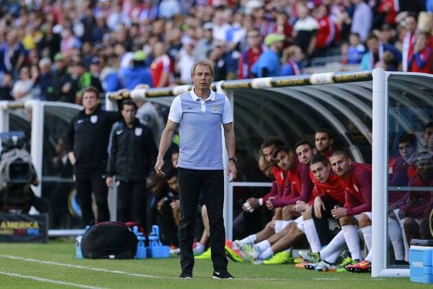 Thursday, June 16, 2016: United States s coaching Jurgen Klinsmann during the quarterfinals of Copa America Centenario 2016 soccer match between United States and Ecuador held at CenturyLink Field in Seattle, Washington. Soccer 2016: Copa America Centenario United States vs Ecuador JUN 16 - ZUMAc04_
