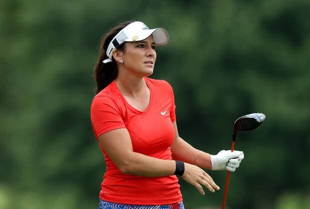 June 16, 2016 - Belmont, Michigan, Untied States - Rachel Rohanna of Waynesburg, PA, follows her tee shot on the fifth hole during the first round of the Meijer LPGA Golf Damen Classic golf tournament at Blythefield Country Club in Belmont, MI, USA Thursday, June 16, 2016. Meijer LPGA Classic  - ZUMAn230
