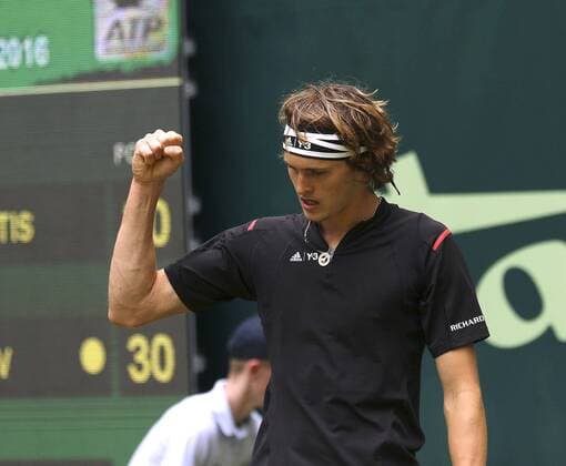Foto : Alexander Zverev ( GER ) Tennis-Turnier Gerry Weber Open im westfälischen Halle am Fr. 17.06.2016