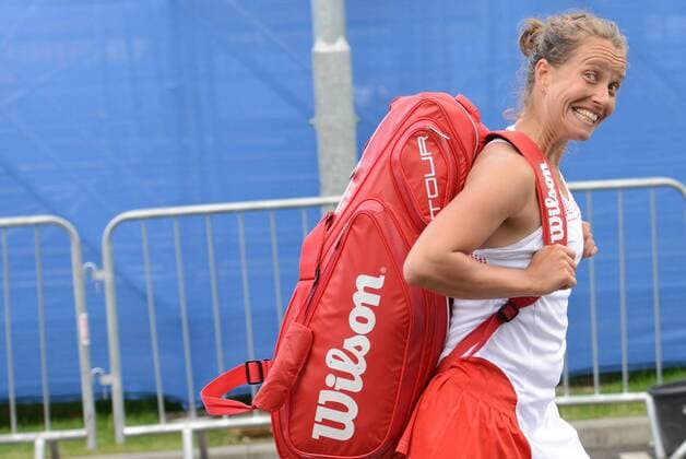 June 17, 2016 - Birmingham, Warwickshire, England - BARBORA STRYCOVA poses for a photo after winning her second round match vs. H. Watson in the Aegon Classic Birmingham tennis tournament. Tennis 2016 - Aegon Classic Birmingham - Day 5 - ZUMAl132