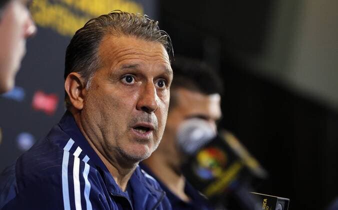 Argentina s technical director Gerardo Martino delivers a press briefing at Gillete stadium in Foxborough, United States, 17 June 2016, on the quarter-final stage of the Copa America Centenario 2016. EFE Mauricio Duenas Castaneda ARGENTINA S PRESS BRIEFING !ACHTUNG: NUR REDAKTIONELLE NUTZUNG!  FOX003 20160617-636018042841073824