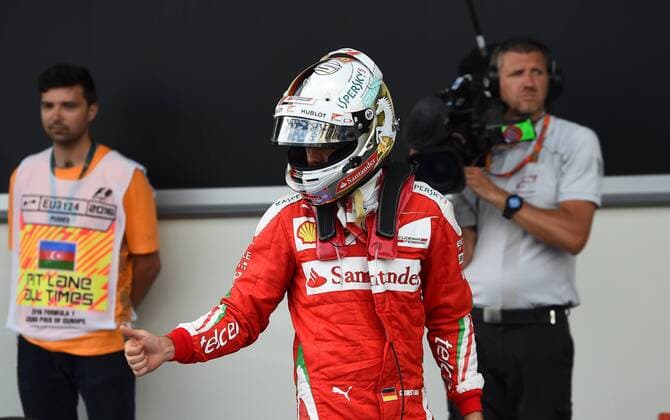 Sebastian Vettel, Scuderia Ferrari, formula 1 GP, Europa in Baku Aserbaidschan 18.06.2016 Photo:mspb Jerry Andre Sebastian Vettel, formula 1 GP, Aserbaidschan