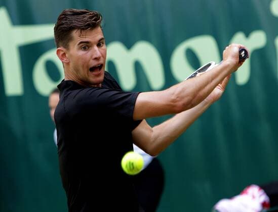 Florian mayer defeat Dominic Thiem in 1 2 finale Halle TENNIS : Gerry Weber Open - Tournoi de Halle - 18 06 2016 Photonews Panoramic 