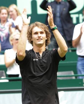 Alexander zverev win his match 1 2 finale Halle TENNIS : Gerry Weber Open - Tournoi de Halle - 18 06 2016 Photonews Panoramic 