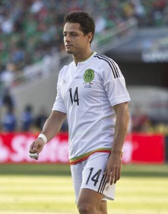 Copa America, Viertelfinale, Mexiko - Chile 0:7 June 18, 2016 - Santa Clara, California, U.S - Javier Chicharito Hernandez 14 of Mexico reacts after Chile scores a third goal during their quarterfinal match against Chile in the Copa America Centenario 2016 football tournament held at Levis Stadium in Santa Clara, California on Saturday June 18, 2016. Chile leads 2-0 at the half. Mexico vs. Chile - ZUMAp124
