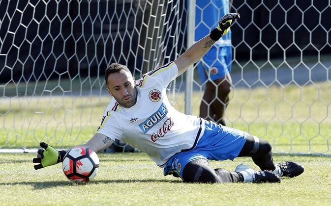 Colombia national soccer team goalkeeper David Ospina during a training session in Chicago, Illinois, US, 19 June 2016, prior of next 22 June semifinal of the Copa America against Chile. TRAINING SESSION OF COLOMBIA !ACHTUNG: NUR REDAKTIONELLE NUTZUNG!  CHI200 20160620-636019836824683256
