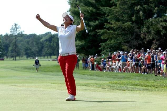 June 19, 2016 - Belmont, Michigan, United States - See Young Kim of Seoul reracts after winning the final round of the Meijer LPGA Golf Damen Classic golf tournament at Blythefield Country Club in Belmont, MI, USA Sunday, June 19, 2016. Meijer LPGA Classic  - ZUMAn230