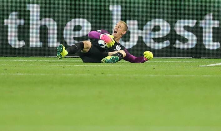 June 20, 2016 - Saint-Etienne, France - Joe Hart (ENG),..during the UEFA EURO EM Europameisterschaft Fussball 2016 Group B match between Slovakia and England at Stade Geoffroy-Guichard on June 20, 2016 in Saint-Etienne, France. Slovakia v England - Group B: UEFA Euro 2016  - ZUMAn230